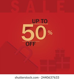 Design for sales offers, discounts, and purchase gifts at a discount of up to 50%