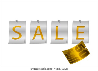 design sales from the sheets of the paper