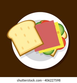 Design of sandwich, vector illustration