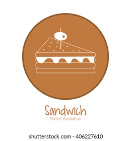 Design of sandwich, vector illustration