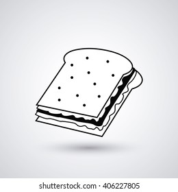 Design of sandwich, vector illustration