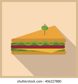 Design of sandwich, vector illustration