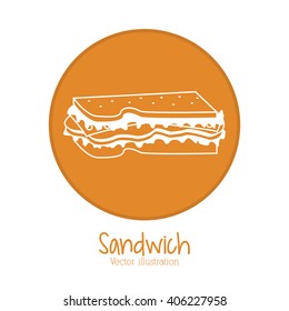 Design of sandwich, vector illustration