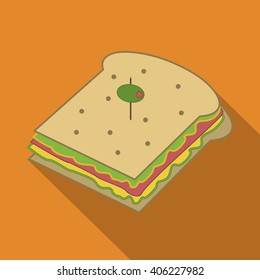 Design of sandwich, vector illustration