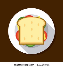Design of sandwich, vector illustration