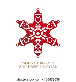 Design of Santa shaped snowflake