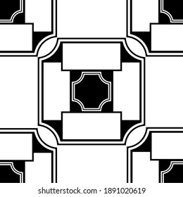 Design scarf with black baroque elements. Vector illustration. 
