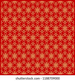 Design of a Scarf with a Geometric Flower Pattern . Vector illustration. Seamless. For Print Bandana, Shawl, Carpet, tablecloth, bed cloth, fashion.