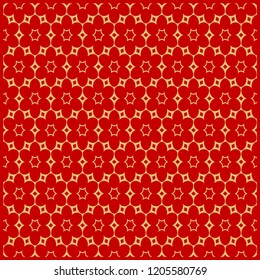 Design of a Scarf with a Geometric Flower Pattern . Vector illustration. Seamless. For Print Bandana, Shawl, Carpet, tablecloth, bed cloth, fashion.