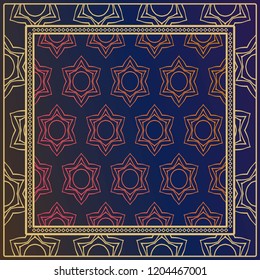 Design of a Scarf with a Geometric Pattern . for Scarf Print, Fabric, Covers, Scrapbooking, Bandana, Pareo, Shawl. Vector illustration