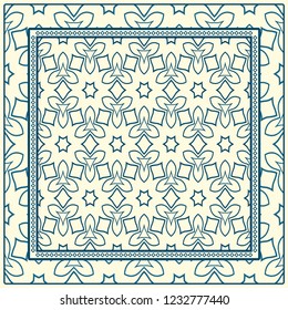 Design of a Scarf with a Geometric Pattern . for Scarf Print, Fabric, Covers, Scrapbooking, Bandana, Pareo, Shawl. Vector illustration