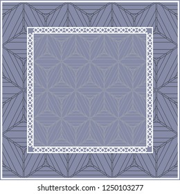 Design of a Scarf with a Geometric Pattern . for Scarf Print, Fabric, Covers, Scrapbooking, Bandana, Pareo, Shawl. Vector illustration.
