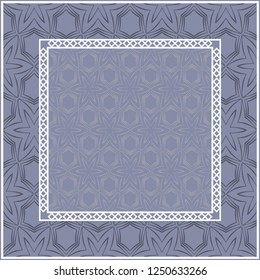 Design of a Scarf with a Geometric Pattern . for Scarf Print, Fabric, Covers, Scrapbooking, Bandana, Pareo, Shawl. Vector illustration.