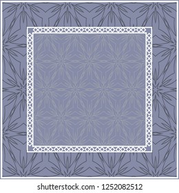Design of a Scarf with a Geometric Pattern . for Scarf Print, Fabric, Covers, Scrapbooking, Bandana, Pareo, Shawl. Vector illustration.