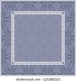 Design of a Scarf with a Geometric Pattern . for Scarf Print, Fabric, Covers, Scrapbooking, Bandana, Pareo, Shawl. Vector illustration.