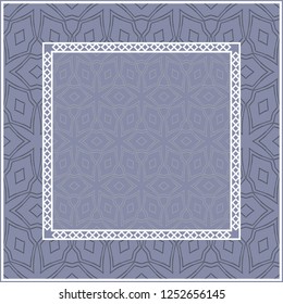 Design of a Scarf with a Geometric Pattern . for Scarf Print, Fabric, Covers, Scrapbooking, Bandana, Pareo, Shawl. Vector illustration.