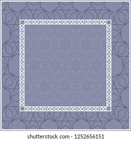 Design of a Scarf with a Geometric Pattern . for Scarf Print, Fabric, Covers, Scrapbooking, Bandana, Pareo, Shawl. Vector illustration.