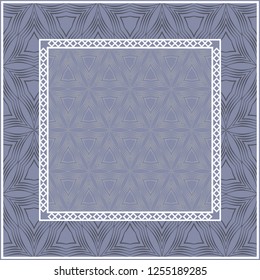Design of a Scarf with a Geometric Pattern . for Scarf Print, Fabric, Covers, Scrapbooking, Bandana, Pareo, Shawl. Vector illustration.