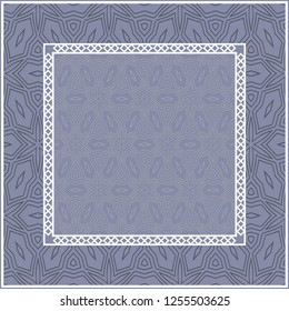 Design of a Scarf with a Geometric Pattern . for Scarf Print, Fabric, Covers, Scrapbooking, Bandana, Pareo, Shawl. Vector illustration.