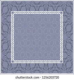 Design of a Scarf with a Geometric Pattern . for Scarf Print, Fabric, Covers, Scrapbooking, Bandana, Pareo, Shawl. Vector illustration.