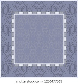 Design of a Scarf with a Geometric Pattern . for Scarf Print, Fabric, Covers, Scrapbooking, Bandana, Pareo, Shawl. Vector illustration.