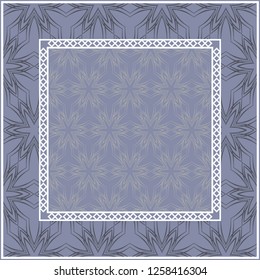Design of a Scarf with a Geometric Pattern . for Scarf Print, Fabric, Covers, Scrapbooking, Bandana, Pareo, Shawl. Vector illustration.
