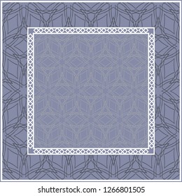 Design of a Scarf with a Geometric Pattern . for Scarf Print, Fabric, Covers, Scrapbooking, Bandana, Pareo, Shawl. Vector illustration.