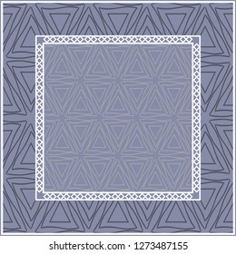 Design of a Scarf with a Geometric Pattern . for Scarf Print, Fabric, Covers, Scrapbooking, Bandana, Pareo, Shawl. Vector illustration.