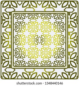 Design Of A Scarf With A Geometric Pattern . For Scarf Print, Fabric, Covers, Scrapbooking, Bandana, Pareo, Shawl. Vector Illustration