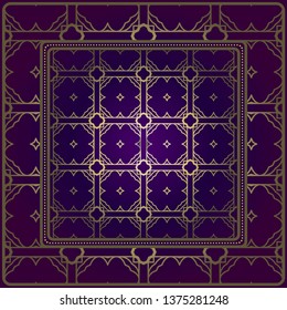 Design Of A Scarf With A Geometric Pattern . For Scarf Print, Fabric, Covers, Scrapbooking, Bandana, Pareo, Shawl. Vector Illustration