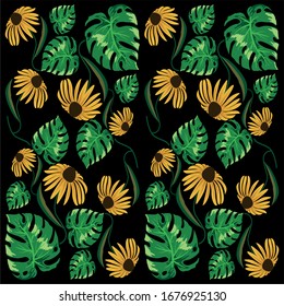 Design a scarf pattern with a leaf pattern