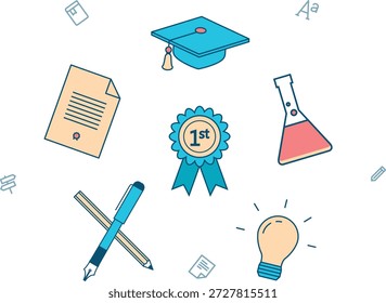 design school infográficos Vetor Esp