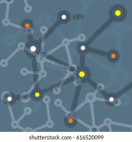 Design science concept. Vector molecule