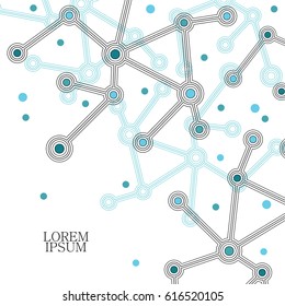 Design science concept. Vector molecule