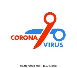 Design of scissors cutting coronavirus