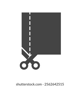 Design of scissors cutting symbol