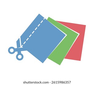 Design of scissors cutting symbol