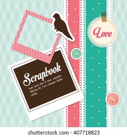 Design of Scrapbook icons, vector design