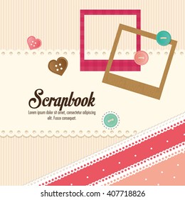Design of Scrapbook icons, vector design