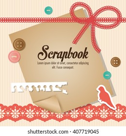 Design of Scrapbook icons, vector design