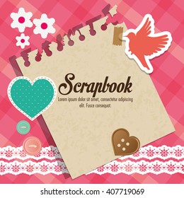 Design of Scrapbook icons, vector design