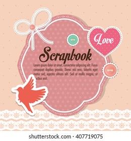 Design of Scrapbook icons, vector design