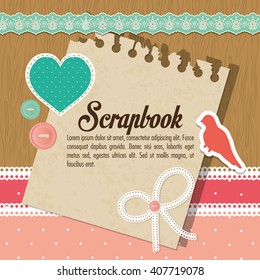 Design of Scrapbook icons, vector design