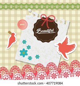 Design of Scrapbook icons, vector design