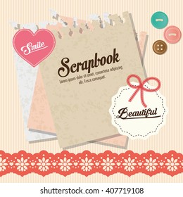 Design of Scrapbook icons, vector design