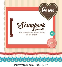 Design of Scrapbook icons, vector design