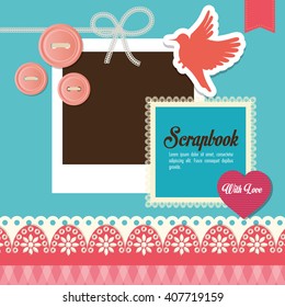 Design of Scrapbook icons, vector design