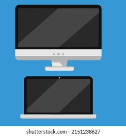 Design von Bildschirm und Notebook-Computer