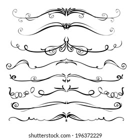 design scroll elegant set of vintage vector dividers hand drawn design scroll elegant straight nails antique edge drawn gothic ornate beauty series science curve ornamental traditional whirl banner di