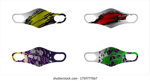 Design scuba mask for safety face. Abstract background illustration